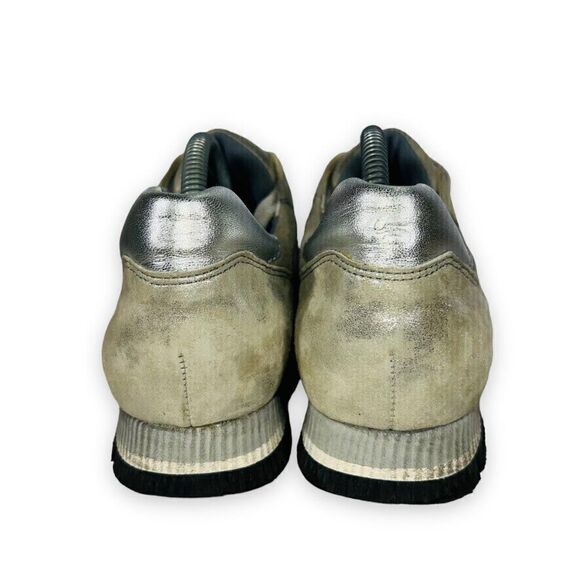 Paul Green Echt Leder Metallic Silver Low Top Casual Sneakers Women's 5 - Picture 5 of 12